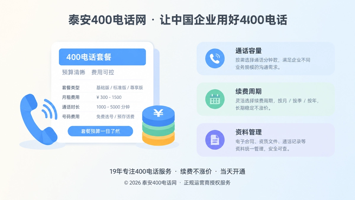 左图右文式套餐预算卡片与费用模块的扁平化插画